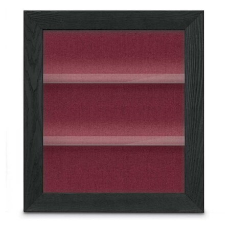 United Visual Products Indoor Enclosed Combo Board, 42"x32", White Frame/Blue & Forbo UVCB4232W-BLUE-FORBO